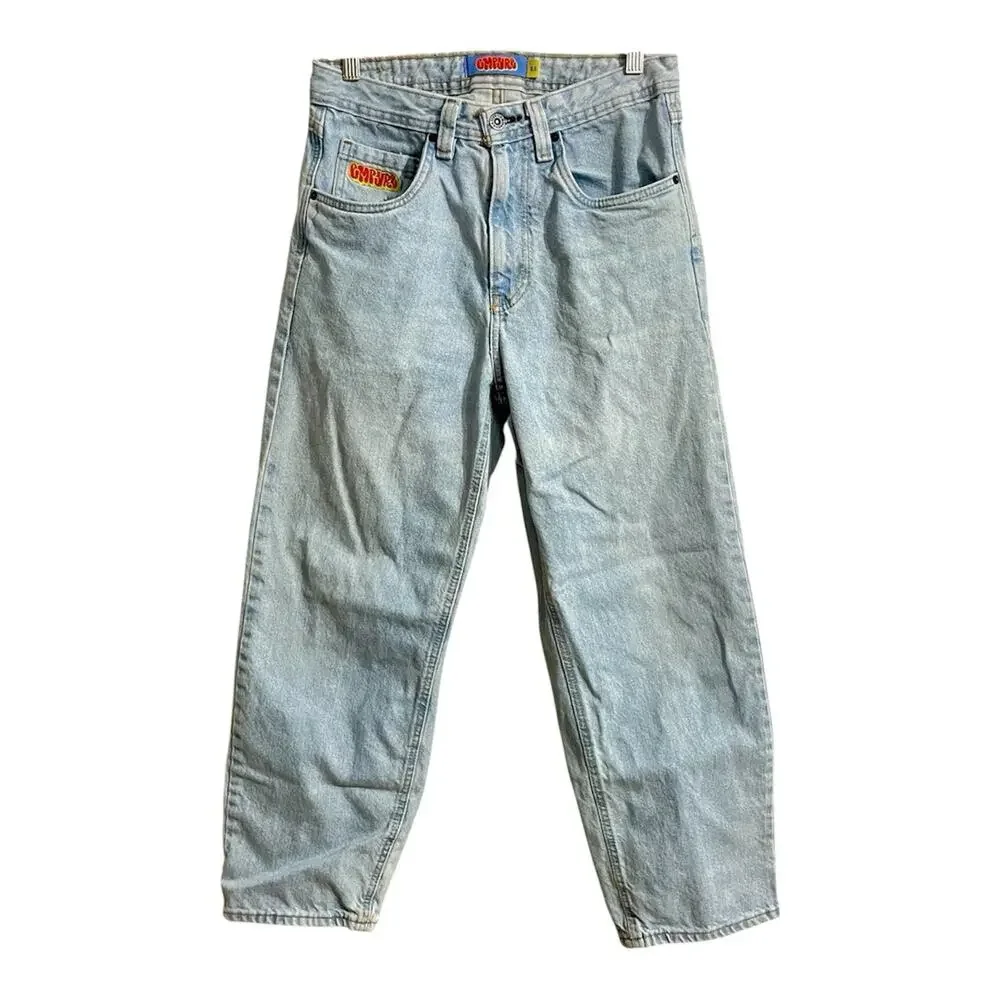 Empyre Relax Fit High Rise Denim Jeans Size 28 Blue Skateboarding Grunge Skate - Picture 1 of 9